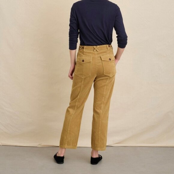 Alex Mill Neil Straight Leg Corduroy Pant Dark Khaki Sz 8 - Picture 2 of 5